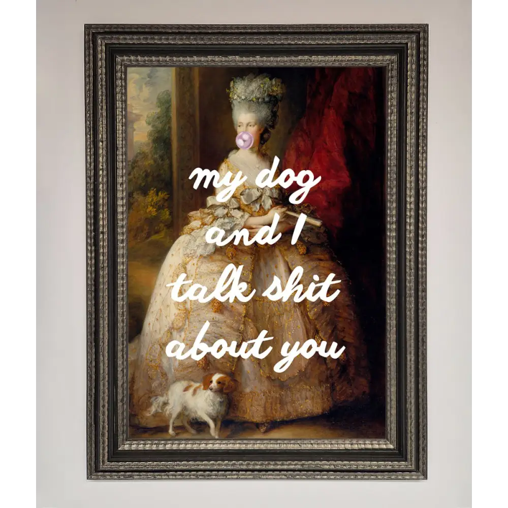 My Dog And I Framed Poster - A3 (29.7 x 42 cm) / Ornate Silver Black - Framed Print