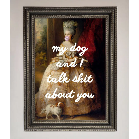 My Dog And I Framed Poster - A3 (29.7 x 42 cm) / Ornate Silver Black - Framed Print