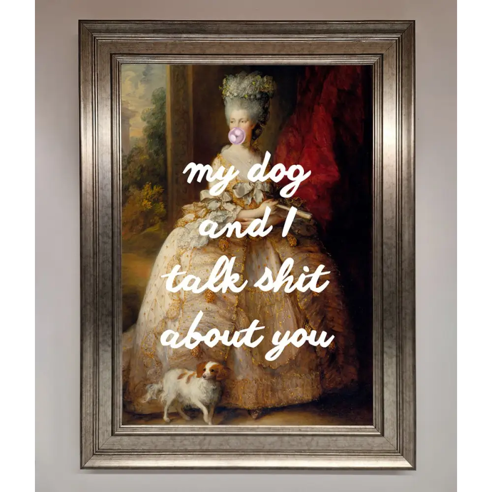 My Dog And I Framed Poster - A3 (29.7 x 42 cm) / Silver - Framed Print