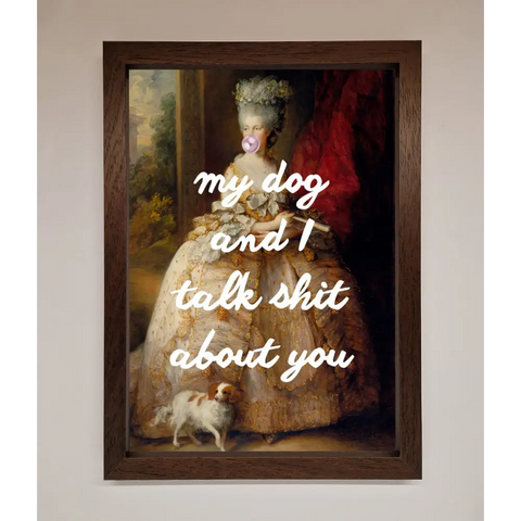 My Dog And I Framed Poster - A3 (29.7 x 42 cm) / Walnut - Framed Print