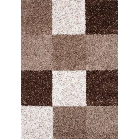 Myshaggy Geometric Brown Rug - 60X110 cm - Rugs