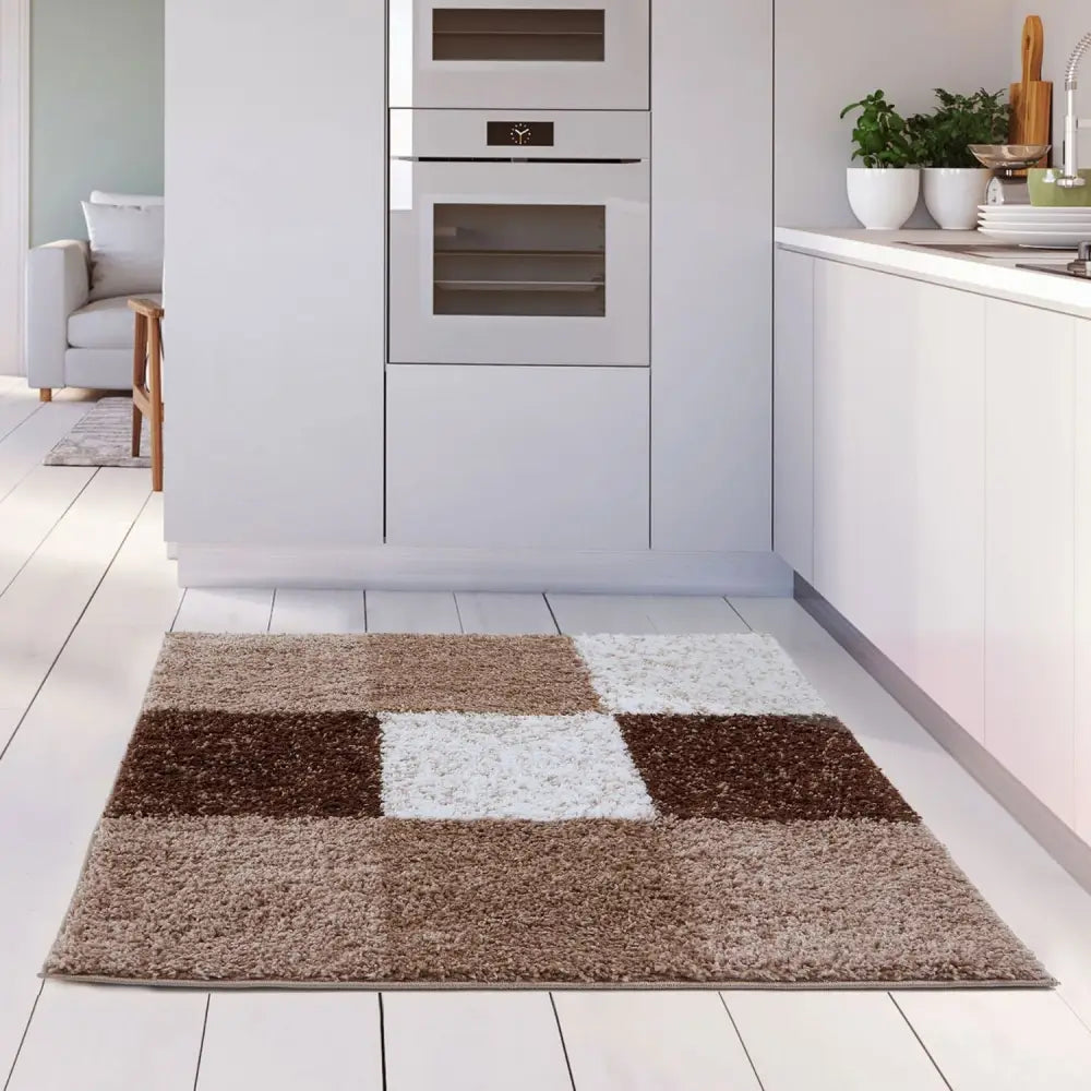 Myshaggy Geometric Brown Rug - Rugs