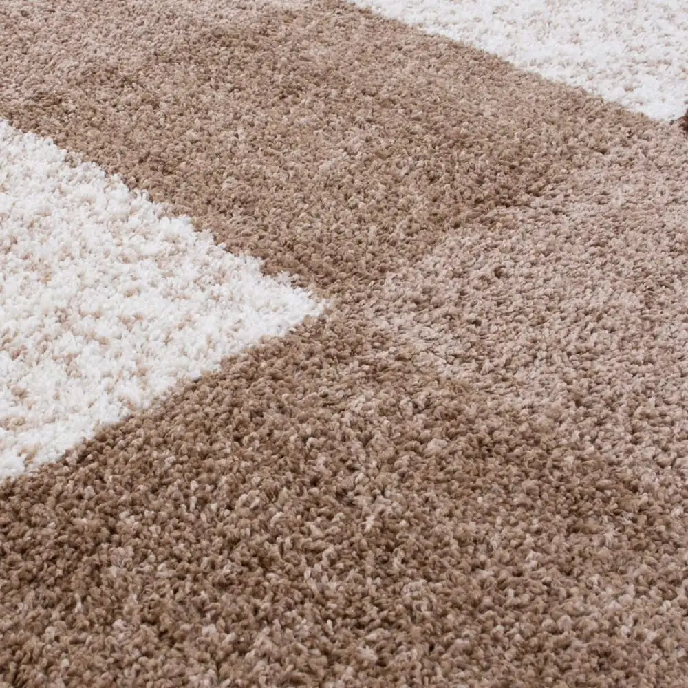 Myshaggy Geometric Brown Rug - Rugs
