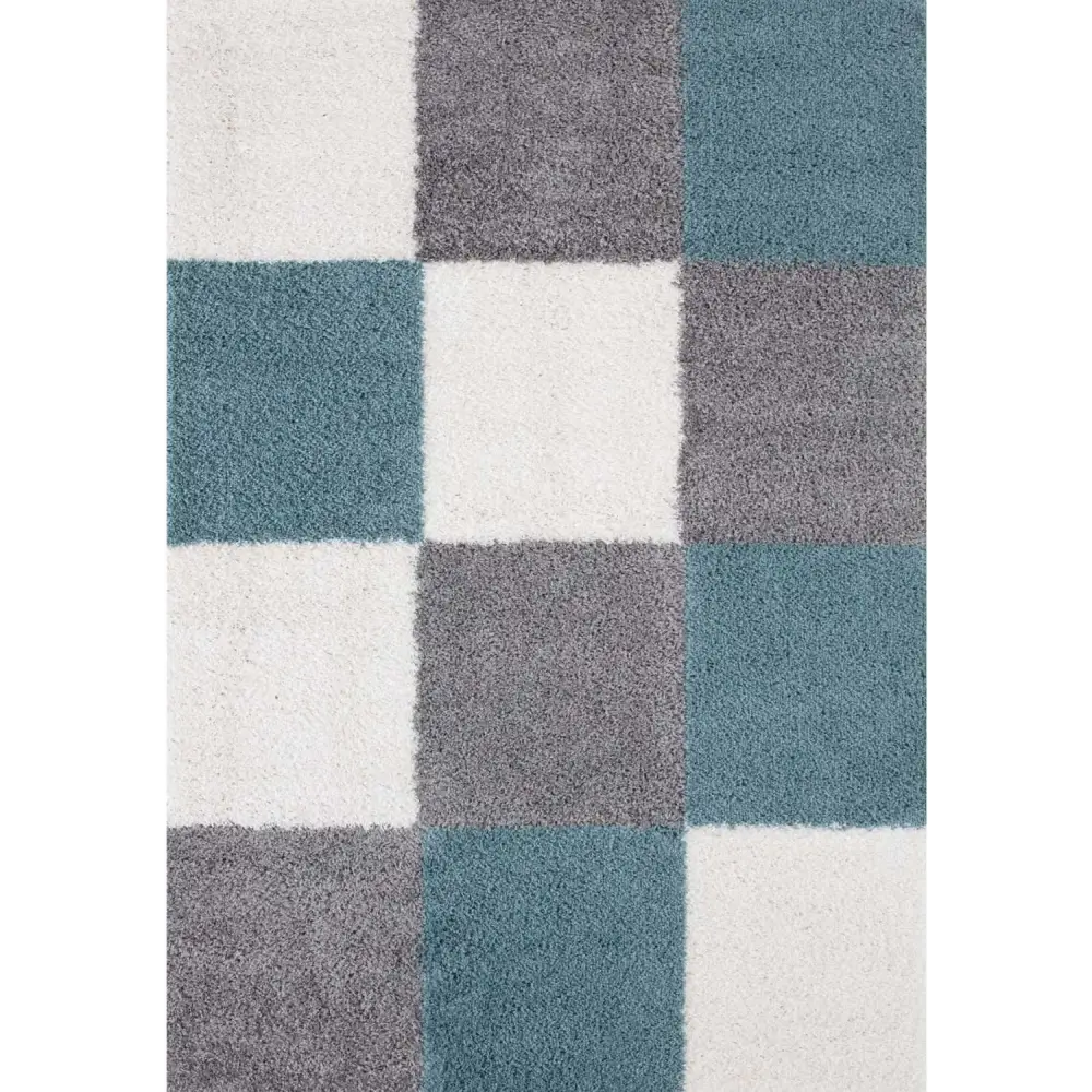 Myshaggy Geometric Duck Egg Blue Rug - 60X110 cm - Rugs
