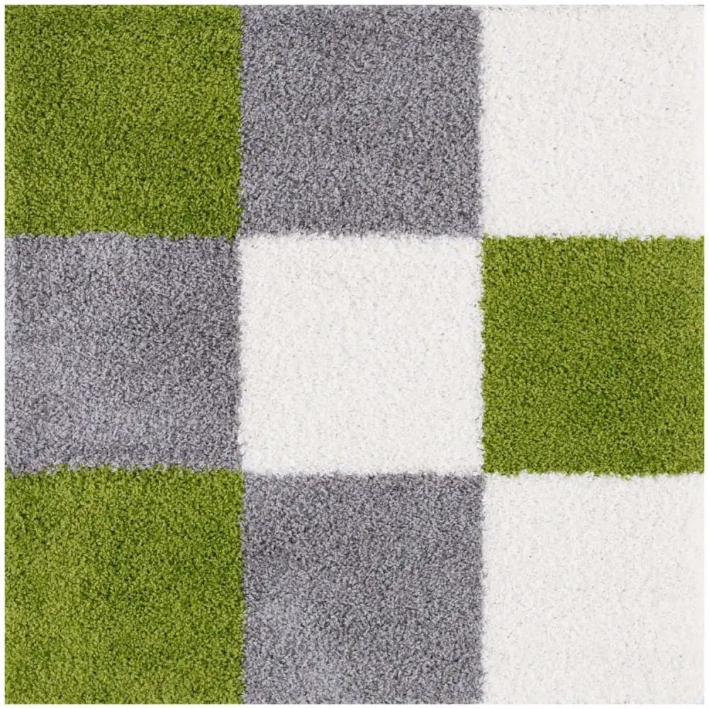 Myshaggy Geometric Green Rug - 120X120 cm - Rugs