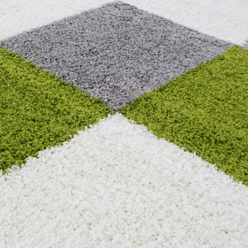 Myshaggy Geometric Green Rug - Rugs