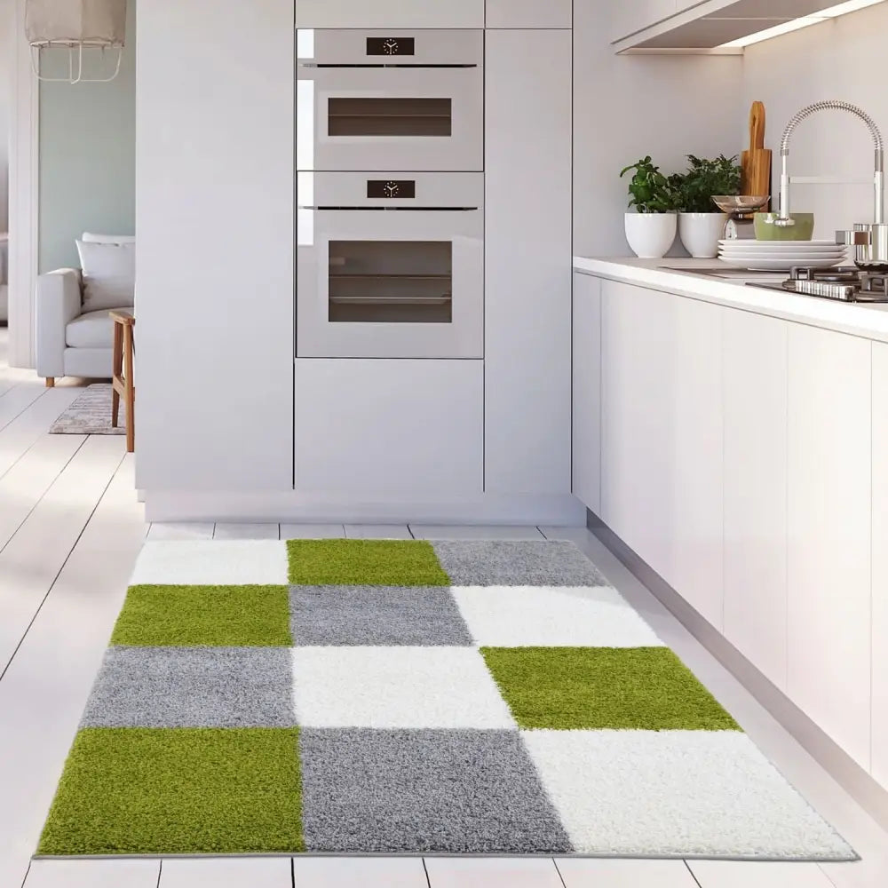 Myshaggy Geometric Green Rug - Rugs