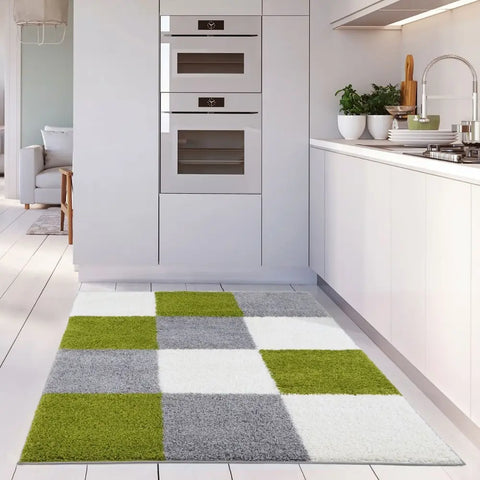 Myshaggy Geometric Green Rug - Rugs