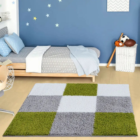 Myshaggy Geometric Green Rug - Rugs