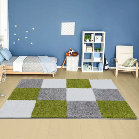 Myshaggy Geometric Green Rug - Rugs