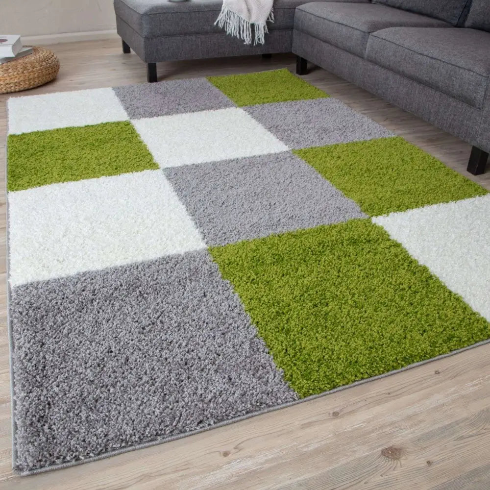 Myshaggy Geometric Green Rug - Rugs