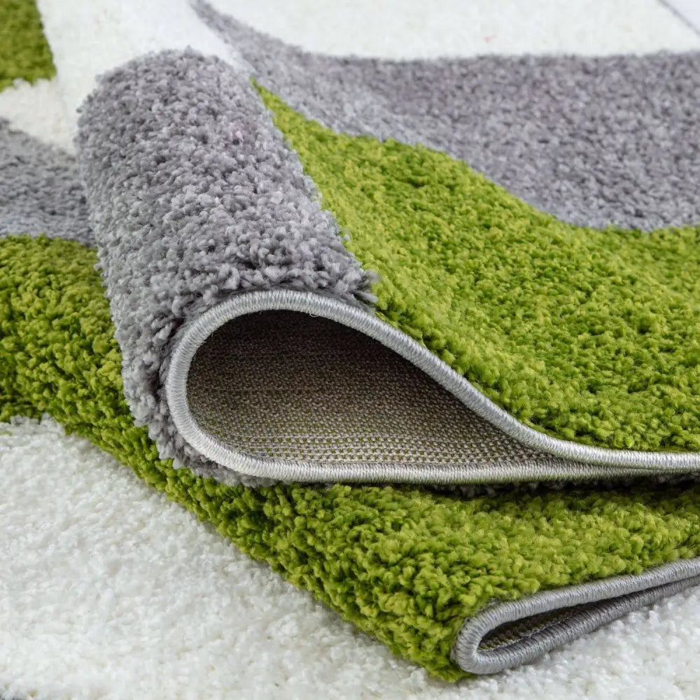 Myshaggy Geometric Green Rug - Rugs