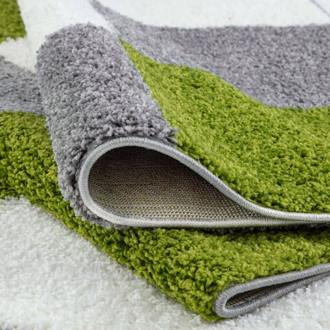 Myshaggy Geometric Green Rug - Rugs