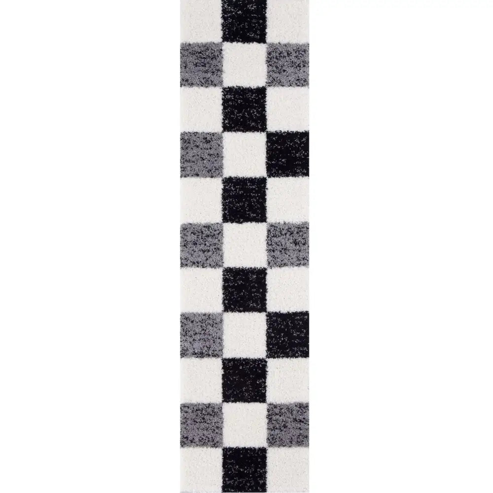 Myshaggy Geometric Grey Rug - 80X300 cm - Rugs