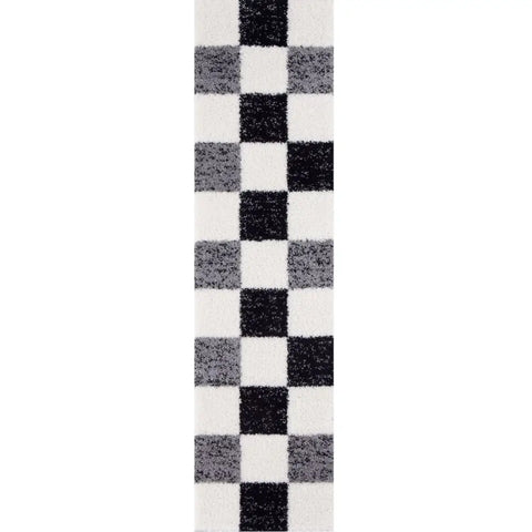 Myshaggy Geometric Grey Rug - 80X300 cm - Rugs