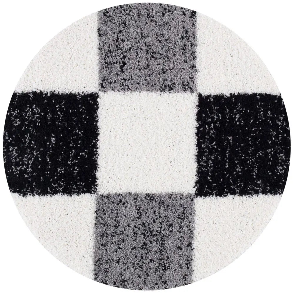 Myshaggy Geometric Grey Rug - Ø 120 cm - Rugs