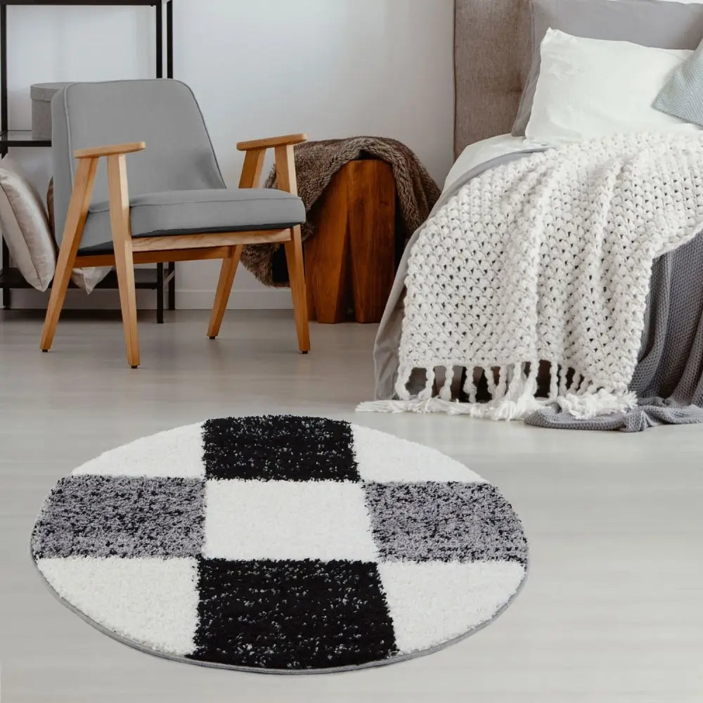 Myshaggy Geometric Grey Rug - Rugs