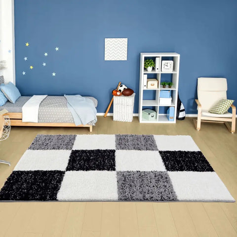 Myshaggy Geometric Grey Rug - Rugs