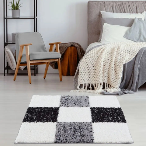 Myshaggy Geometric Grey Rug - Rugs