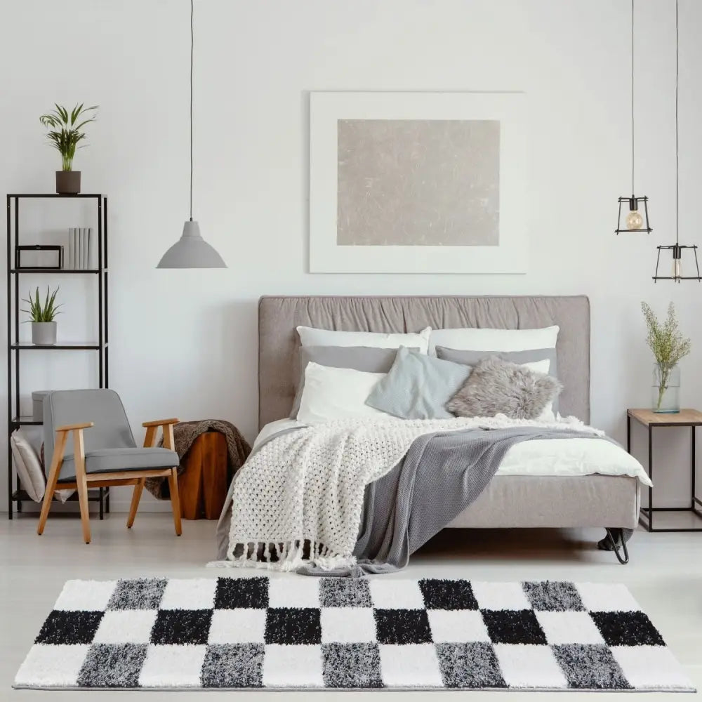 Myshaggy Geometric Grey Rug - Rugs