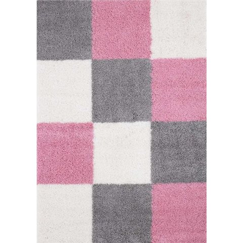 Myshaggy Geometric Pink Rug - 60X110 cm - Rugs