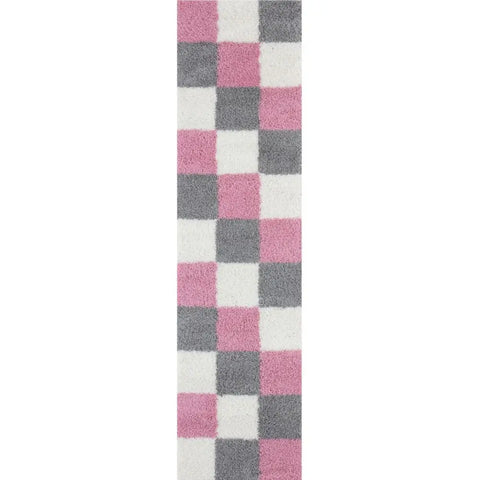 Myshaggy Geometric Pink Rug - 80X300 cm - Rugs