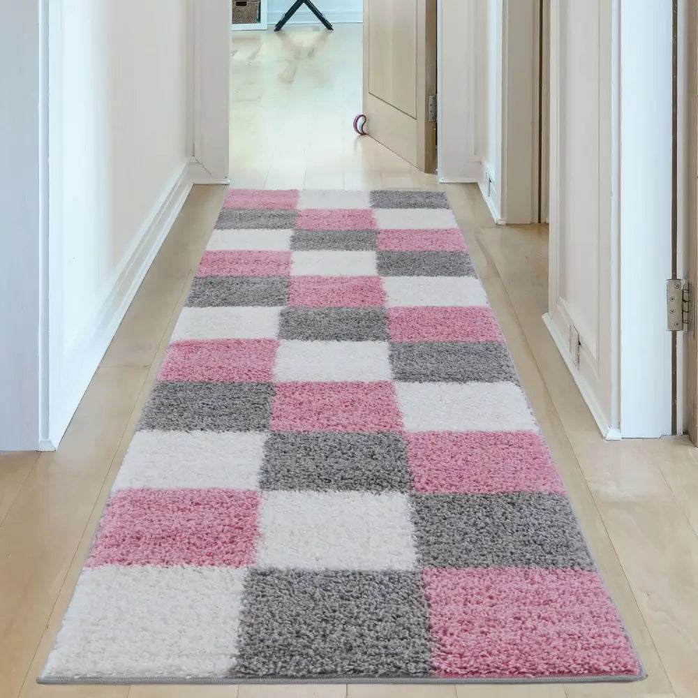 Myshaggy Geometric Pink Rug - Rugs