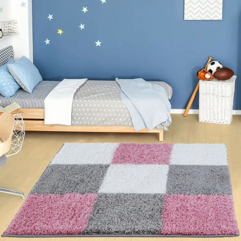 Myshaggy Geometric Pink Rug - Rugs