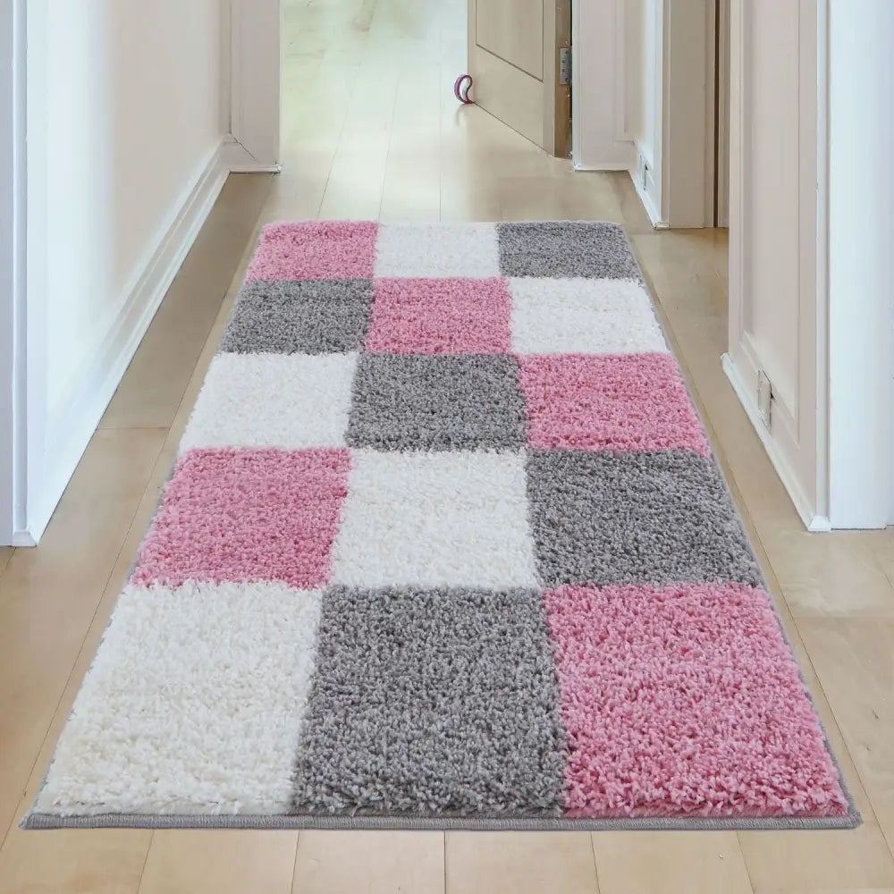 Myshaggy Geometric Pink Rug - Rugs