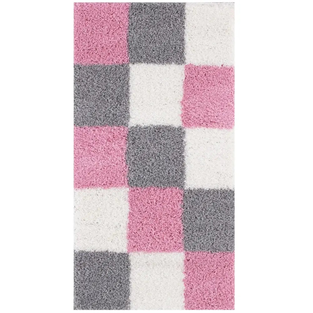 Myshaggy Geometric Pink Rug - Rugs