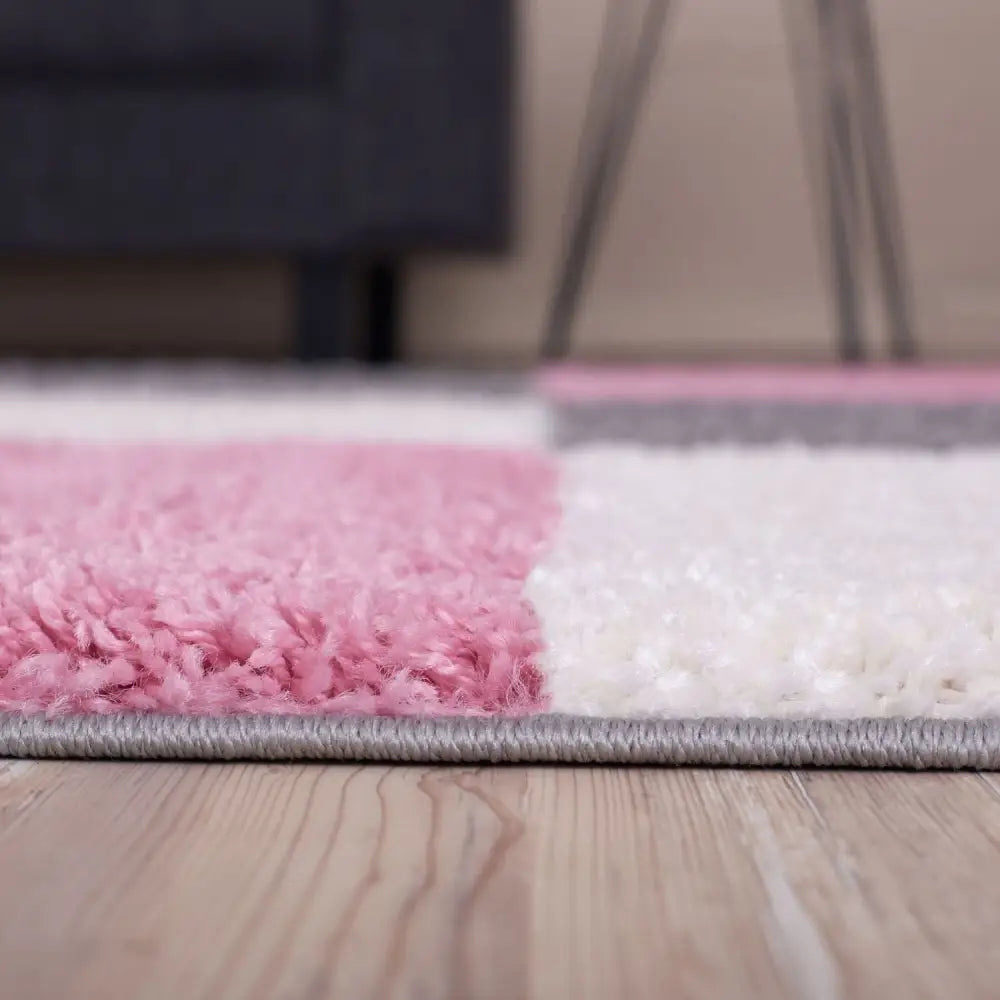 Myshaggy Geometric Pink Rug - Rugs
