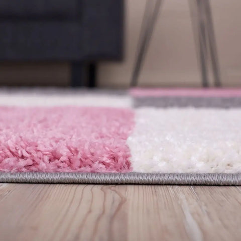 Myshaggy Geometric Pink Rug - Rugs