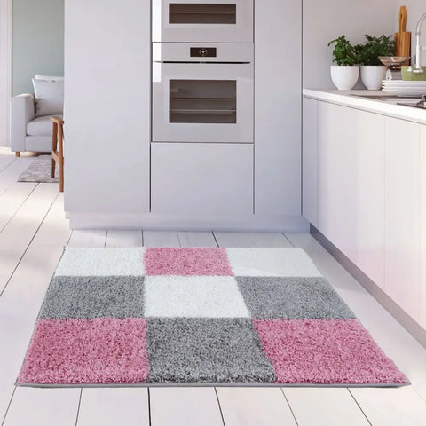 Myshaggy Geometric Pink Rug - Rugs