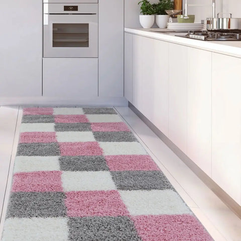 Myshaggy Geometric Pink Rug - Rugs
