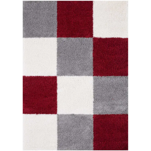 Myshaggy Geometric Red Rug - 60X110 cm - Rugs
