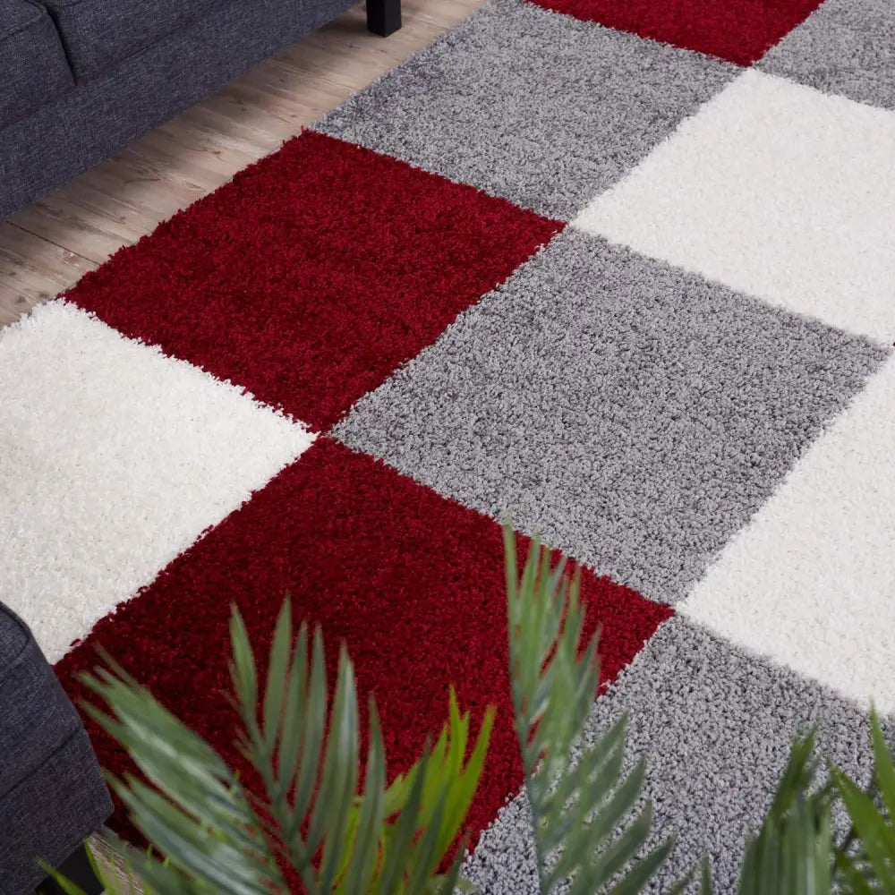Myshaggy Geometric Red Rug - Rugs