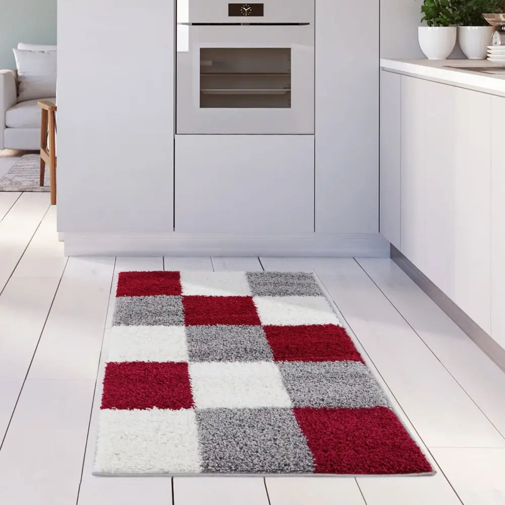 Myshaggy Geometric Red Rug - Rugs