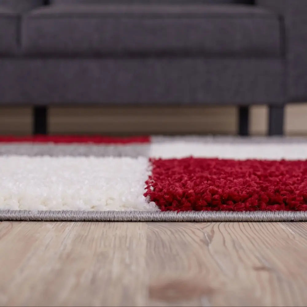 Myshaggy Geometric Red Rug - Rugs