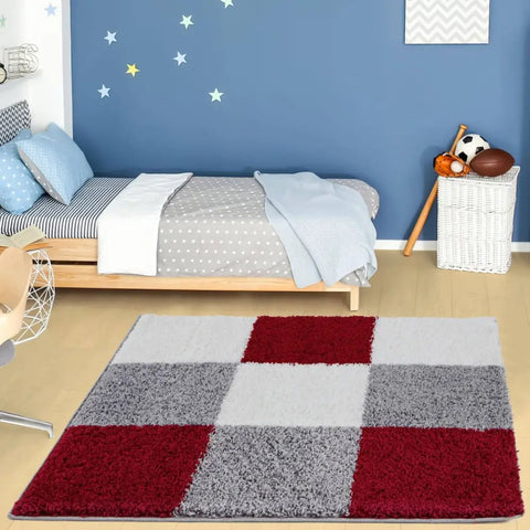 Myshaggy Geometric Red Rug - Rugs