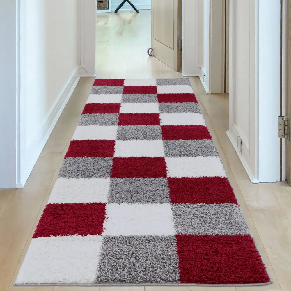 Myshaggy Geometric Red Rug - Rugs