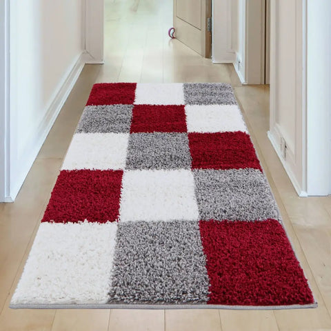 Myshaggy Geometric Red Rug - Rugs