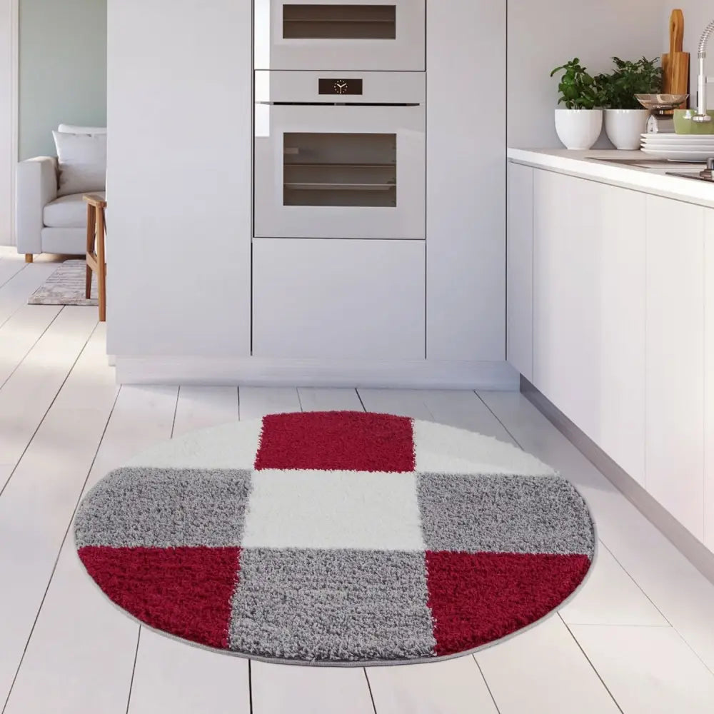 Myshaggy Geometric Red Rug - Rugs