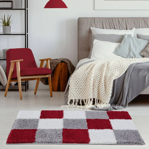 Myshaggy Geometric Red Rug - Rugs
