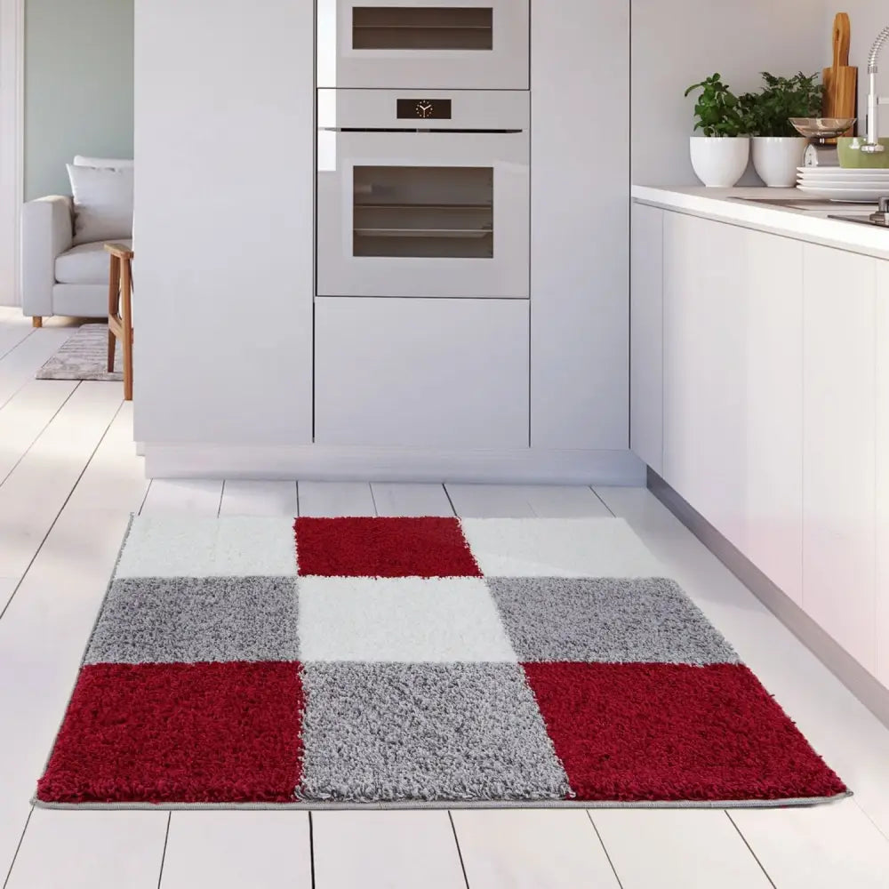 Myshaggy Geometric Red Rug - Rugs
