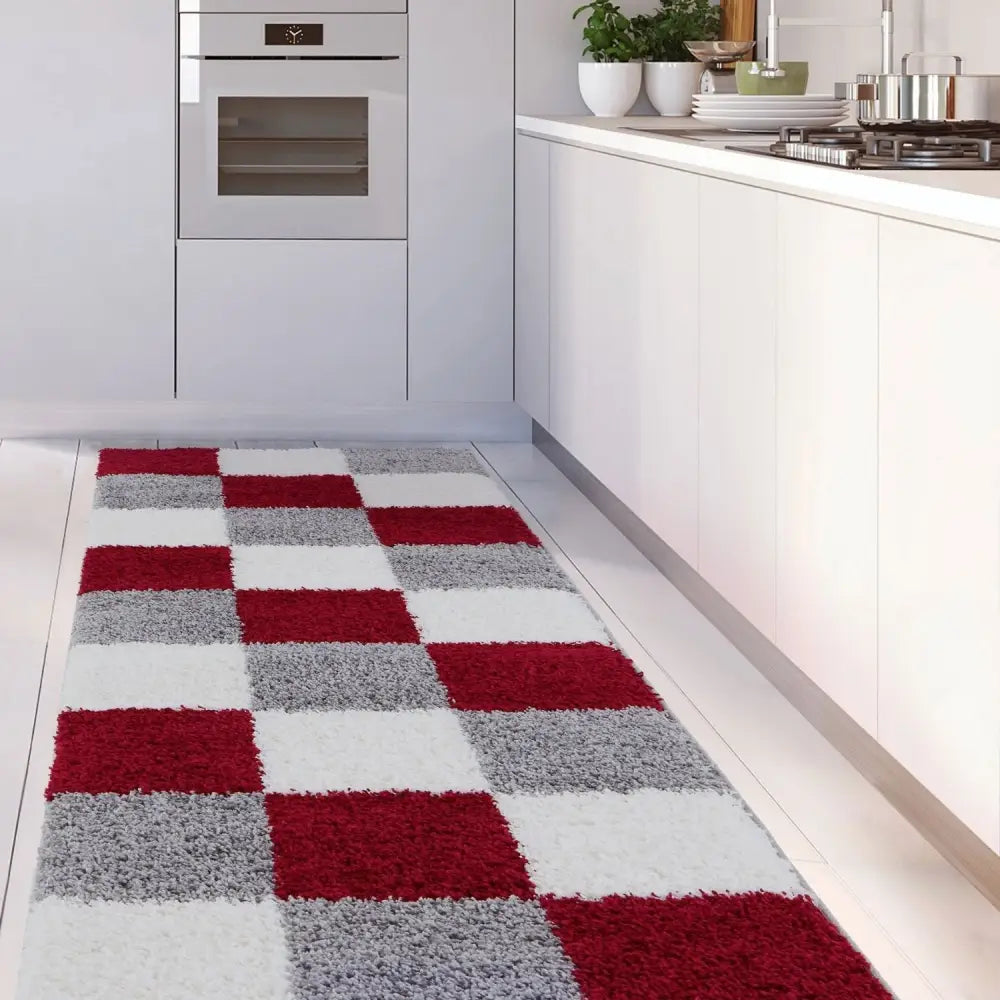 Myshaggy Geometric Red Rug - Rugs