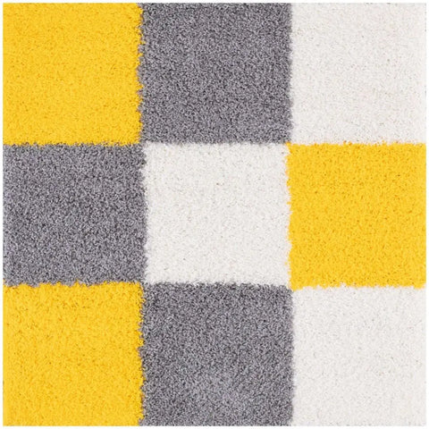 Myshaggy Geometric Yellow Rug - 120X120 cm - Rugs