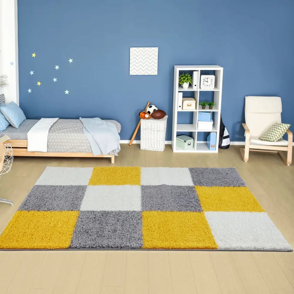 Myshaggy Geometric Yellow Rug - Rugs