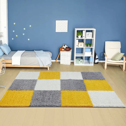 Myshaggy Geometric Yellow Rug - Rugs