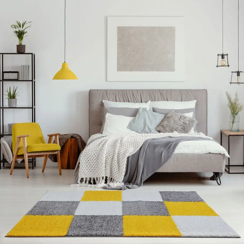 Myshaggy Geometric Yellow Rug - Rugs