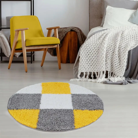 Myshaggy Geometric Yellow Rug - Rugs